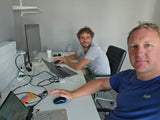 Picture of OOST Founders working on product development