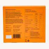 OOST Regen & Recover supplement packaging, orange background with nutritional information and ingredient list.